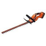 BLACK+DECKER 40V MAX Hedge Trimmer, Cordless, 24-Inch Blade, Battery and Charger Included (LHT2436)