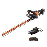 WORX WG261 20V PowerShare 22' Cordless Hedge Trimmer (Battery & Charger Included)